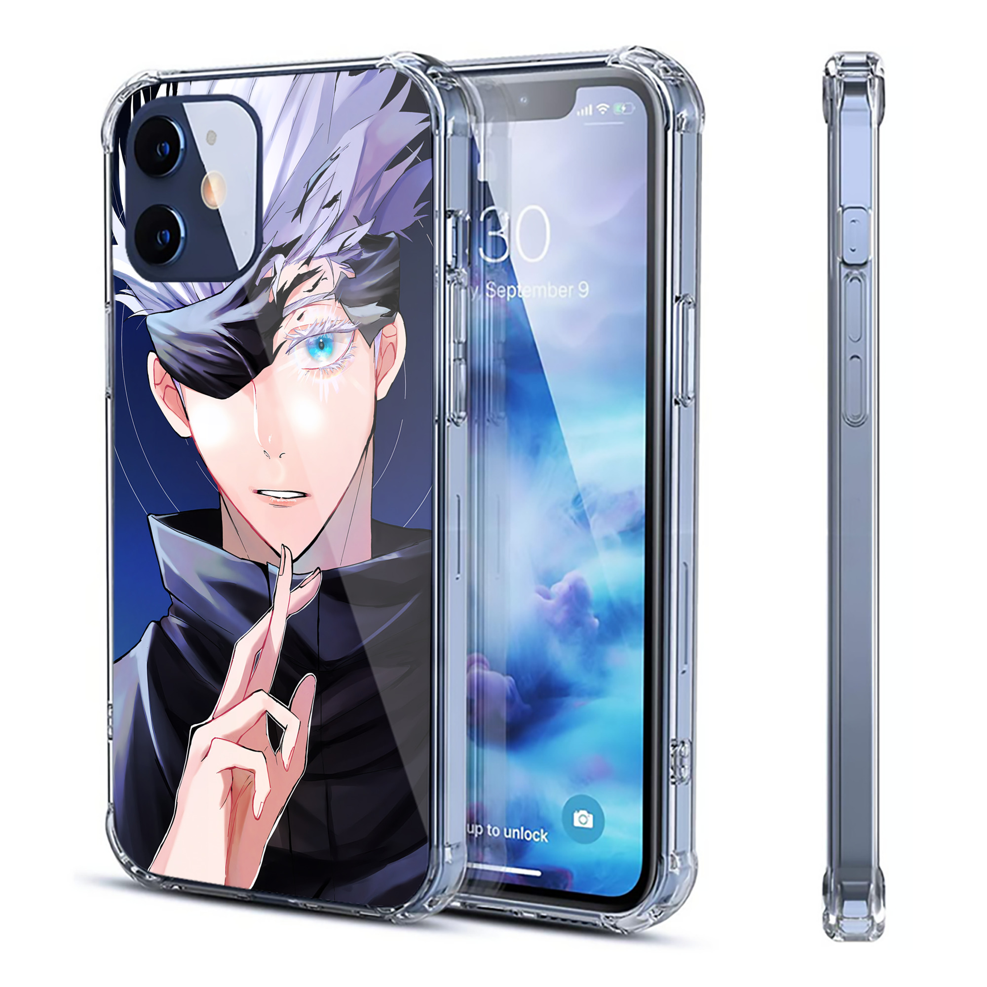 （画像用） 呪術廻戦 Jujutsu Kaisen 【iPhone 12シリーズ対応】透明スマホケース（クリアソフトケース）
